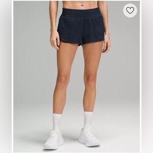 Lululemon Hotty Hot High-Rise Lined Short 2.5" True Navy